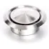Bouche VMC 100 mm en acier inoxydable brossé - Réglable - Inox 304 - Extraction/Insufflation - Pour conduit VMC et hotte - Installation mur ou plafond