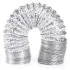 DOMUX Tuyau Ventilation 125 mm en Aluminium pour Hotte Aspirante, Gaine Ventilation Flexible de 127 mm x 3 m pour Extracteur d'Air, Conduit VMC DN125