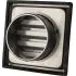 Grille Ventilation 125 mm Inox Haute Qualité - Hotte, Extracteur, Sèche-Linge, VMC - Filet Anti Insectes - Résistance Intempéries - 185x185mm - DN125